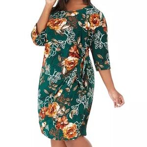 Signature by Robbie Bee • Floral • Quarter Sleeve •Dress